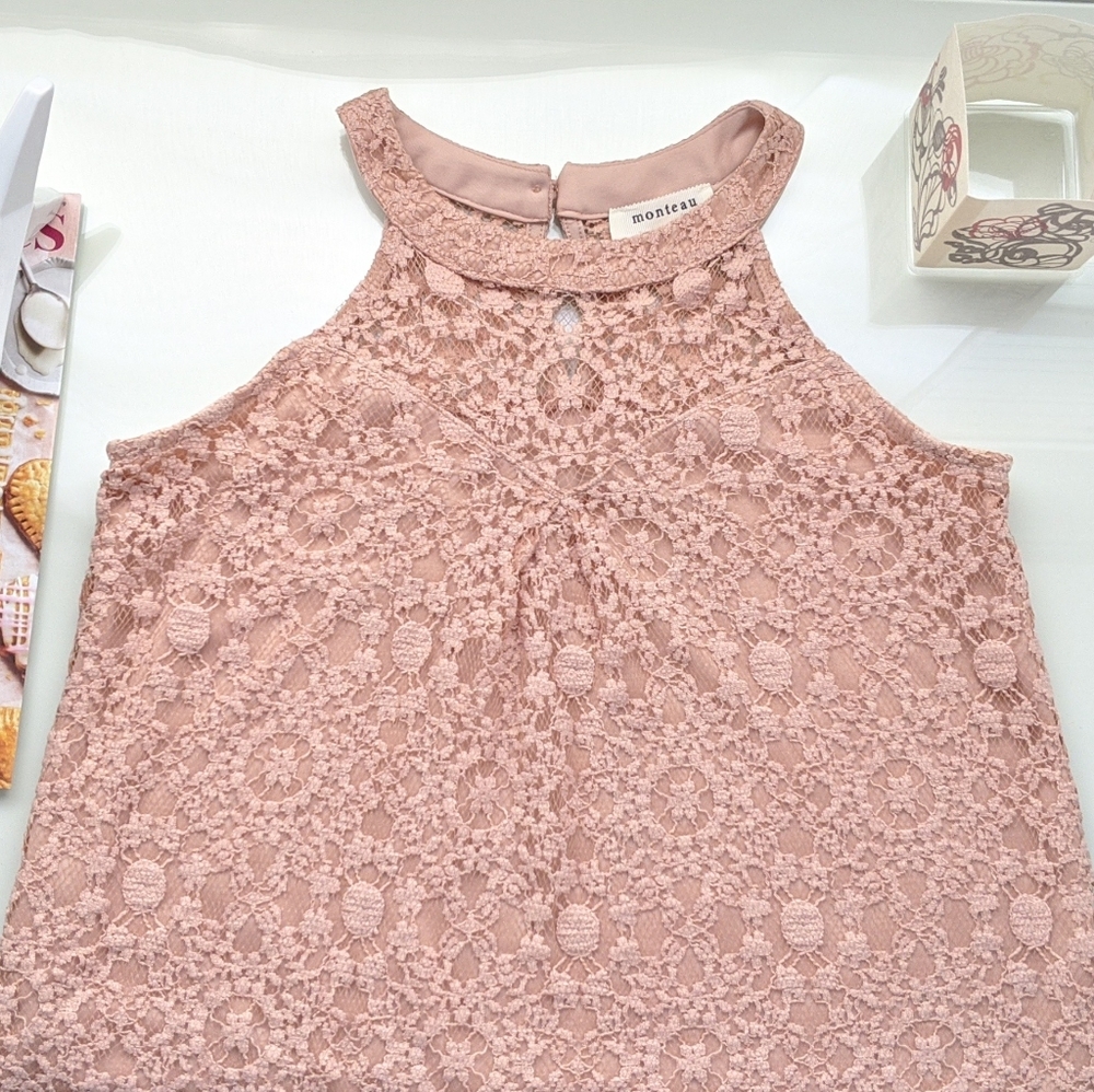 Donating Soon!! Monteau High Neck Lace Top